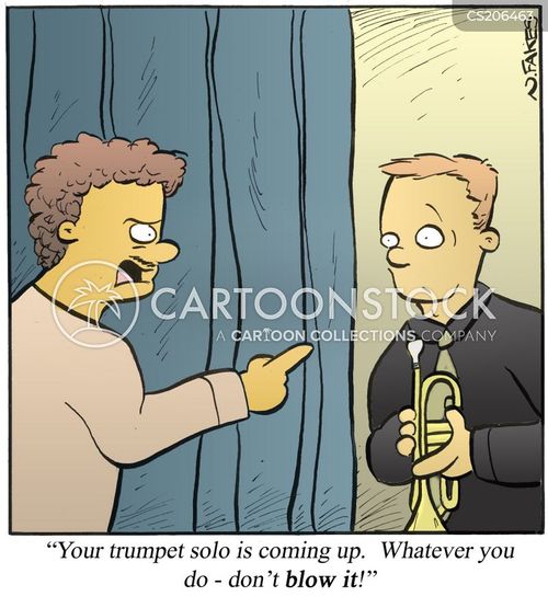 Trumpet Player Cartoons and Comics funny pictures from CartoonStock