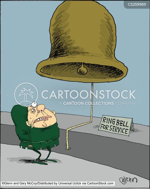 Ring Bell Cartoons and Comics funny pictures from CartoonStock