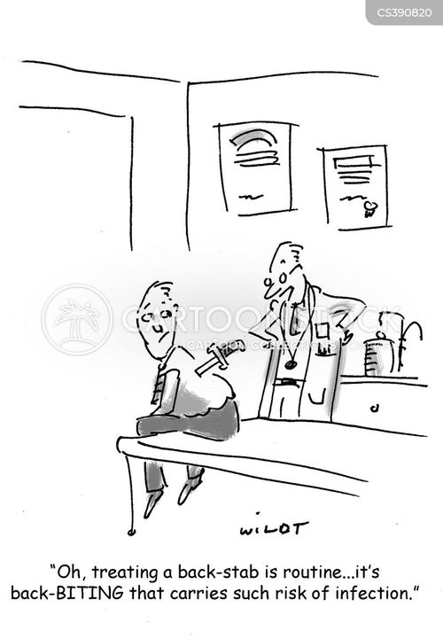 Knife In The Back Cartoons and Comics funny pictures from CartoonStock
