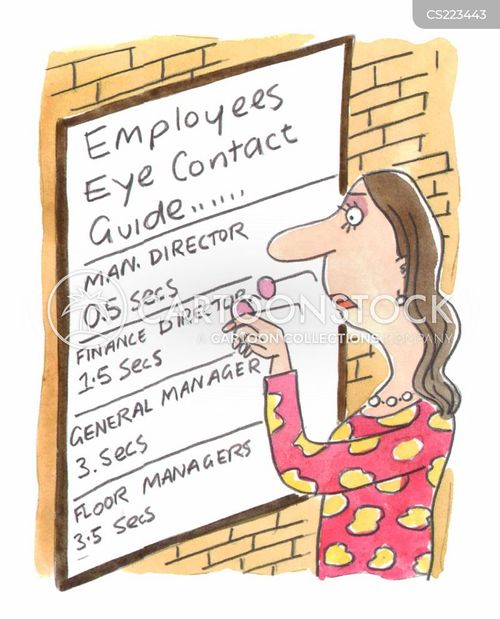 Eye Contact Time Cartoons and Comics funny pictures from CartoonStock