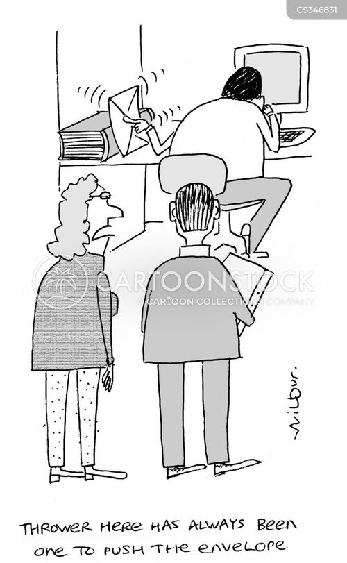 Pushing The Envelope Cartoons and Comics funny pictures from CartoonStock