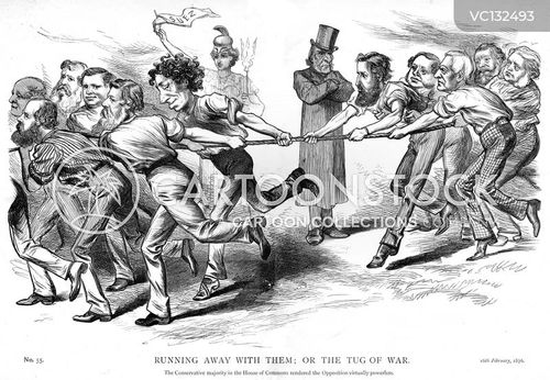 Tug Of War Vintage And Historic Cartoons