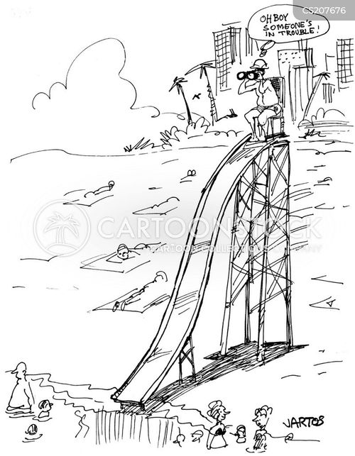 Water Slides Cartoons and Comics funny pictures from CartoonStock