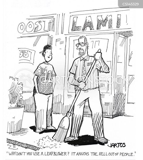 Leaf Blower Cartoons and Comics funny pictures from CartoonStock