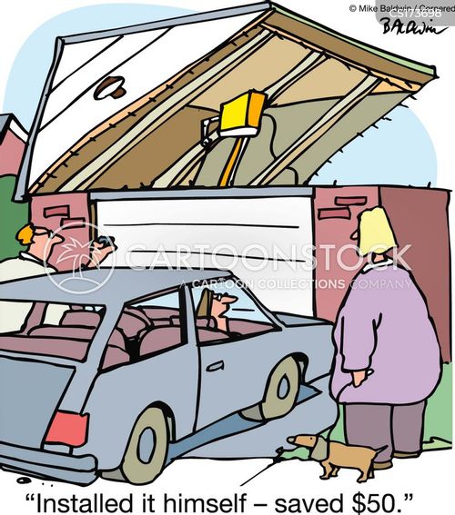 Garage Door Cartoons and Comics funny pictures from CartoonStock