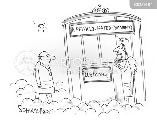 Gated Communities Cartoons and Comics - funny pictures from CartoonStock