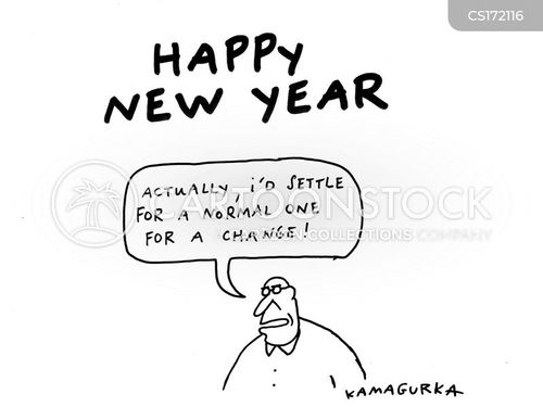 Happy cartoon bikini gibbleguts year lady cartoons Happy New Year Cartoons and Comics - funny pictures from CartoonStock