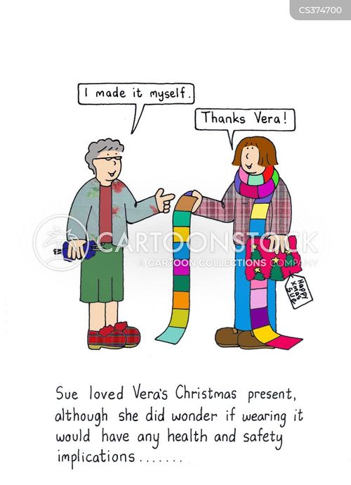 Knitted Scarf Cartoons and Comics funny pictures from CartoonStock