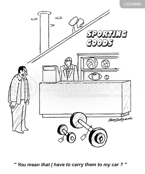 Sports Store Cartoons and Comics funny pictures from CartoonStock