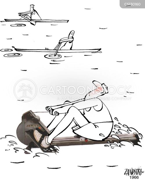 Rowing Machine Cartoons and Comics funny pictures from CartoonStock