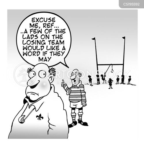 Rugby Referee Cartoons and Comics funny pictures from CartoonStock