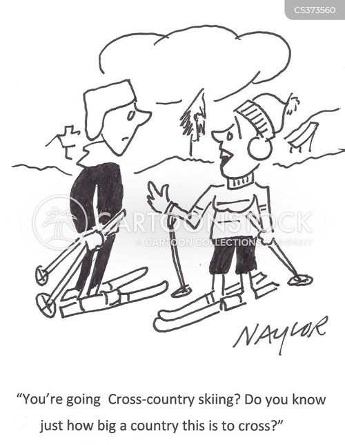 Cross Country Skiing Cartoons and Comics funny pictures from CartoonStock