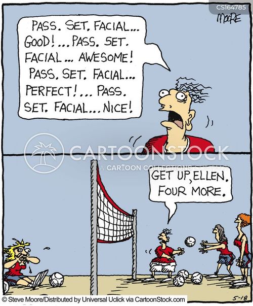 Volleyball Cartoons and Comics funny pictures from CartoonStock