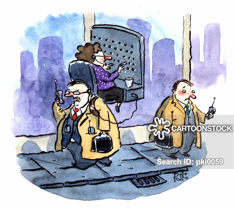 Telephone Operators Cartoons and Comics funny pictures from CartoonStock