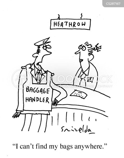 Baggage Handler Cartoons and Comics funny pictures from CartoonStock