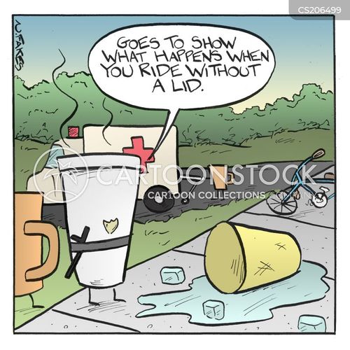 Bicycle Accident Cartoons and Comics funny pictures from CartoonStock