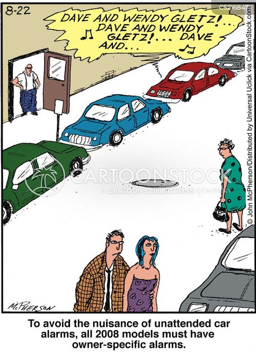 Car Alarm Cartoons and Comics funny pictures from CartoonStock