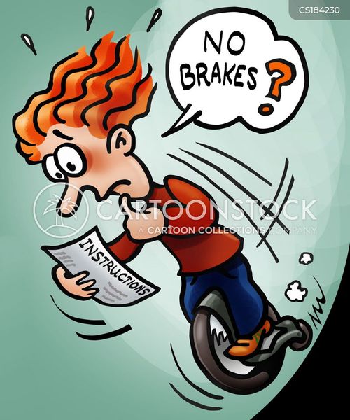 cartoon images of unicycle