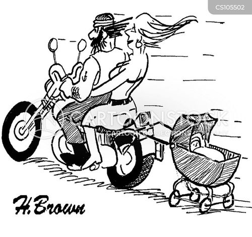 Motorbike Gangs Cartoons and Comics - funny pictures from CartoonStock