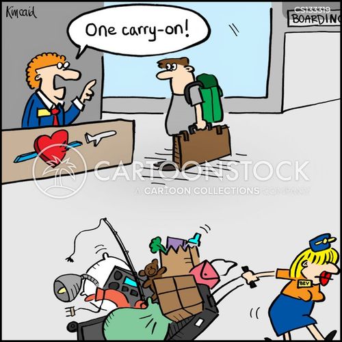 Suitcases Cartoons and Comics funny pictures from CartoonStock