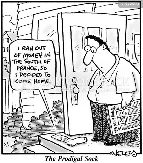 Lost Socks Cartoons and Comics funny pictures from CartoonStock