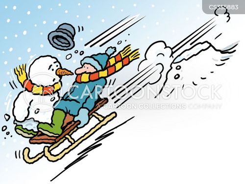 Sledding Cartoons and Comics - funny pictures from CartoonStock