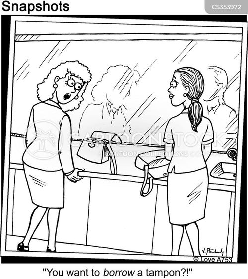 Tampon Cartoons and Comics funny pictures from CartoonStock
